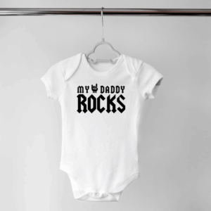 My Daddy Rocks Baby Onesie